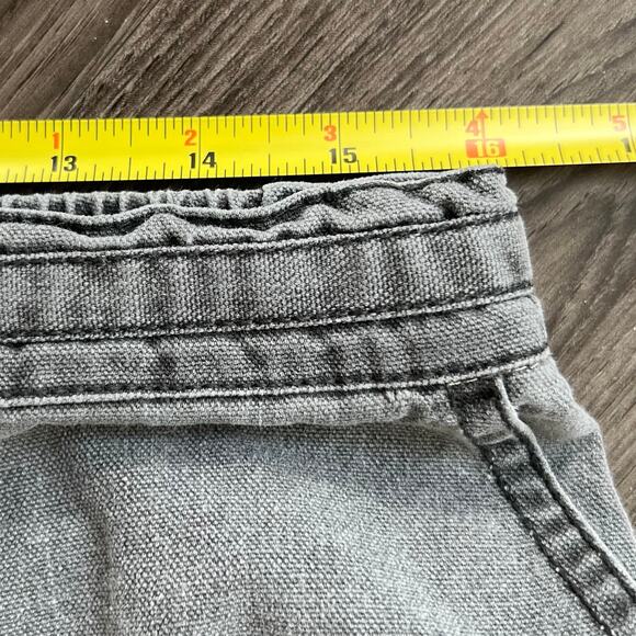 Vintage 80s Weekender Casual Gray Loose Pants Travel Elastic Drawstring Waist - Picture 10 of 14